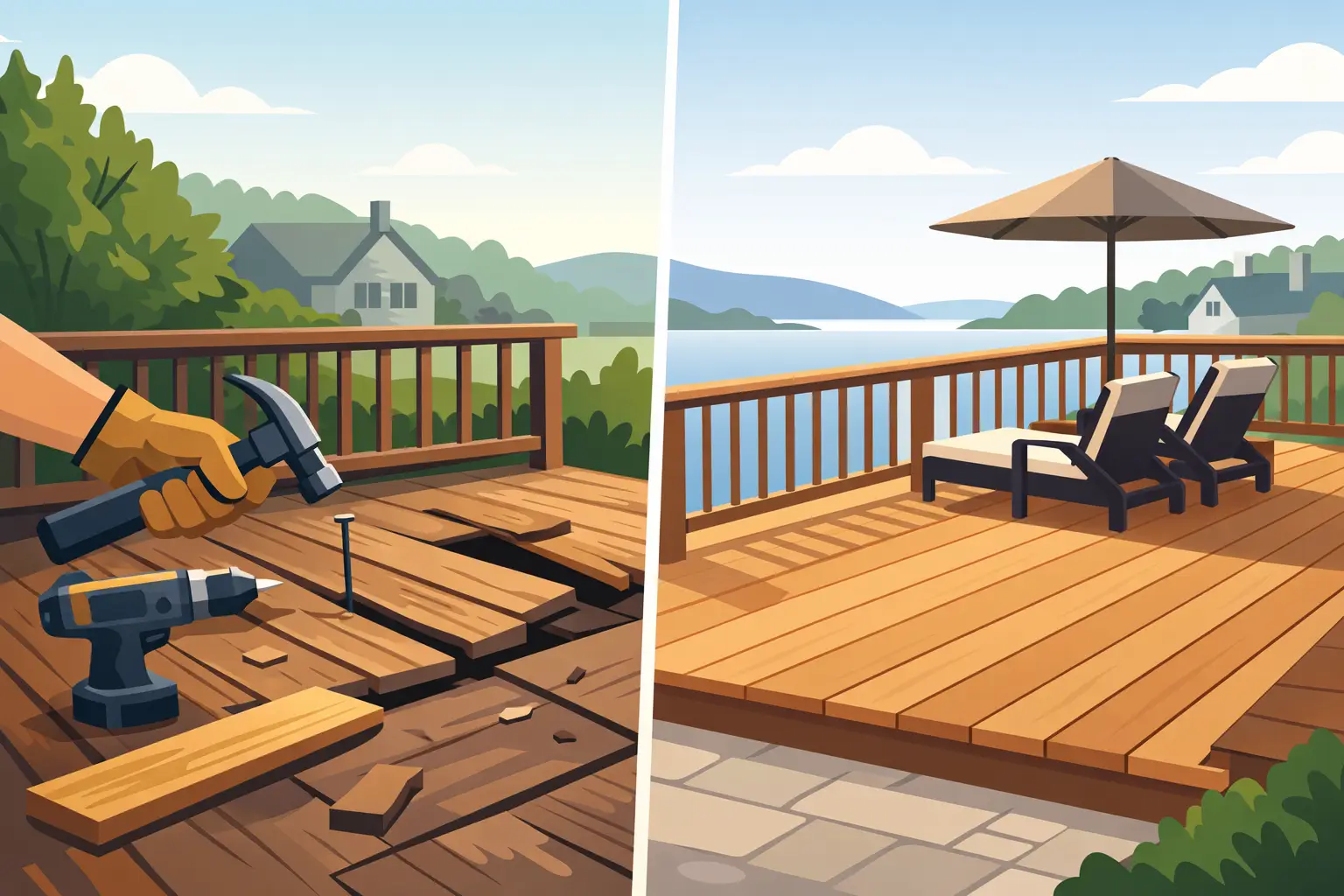 Deck Repair vs Replacement for Connecticut Homes