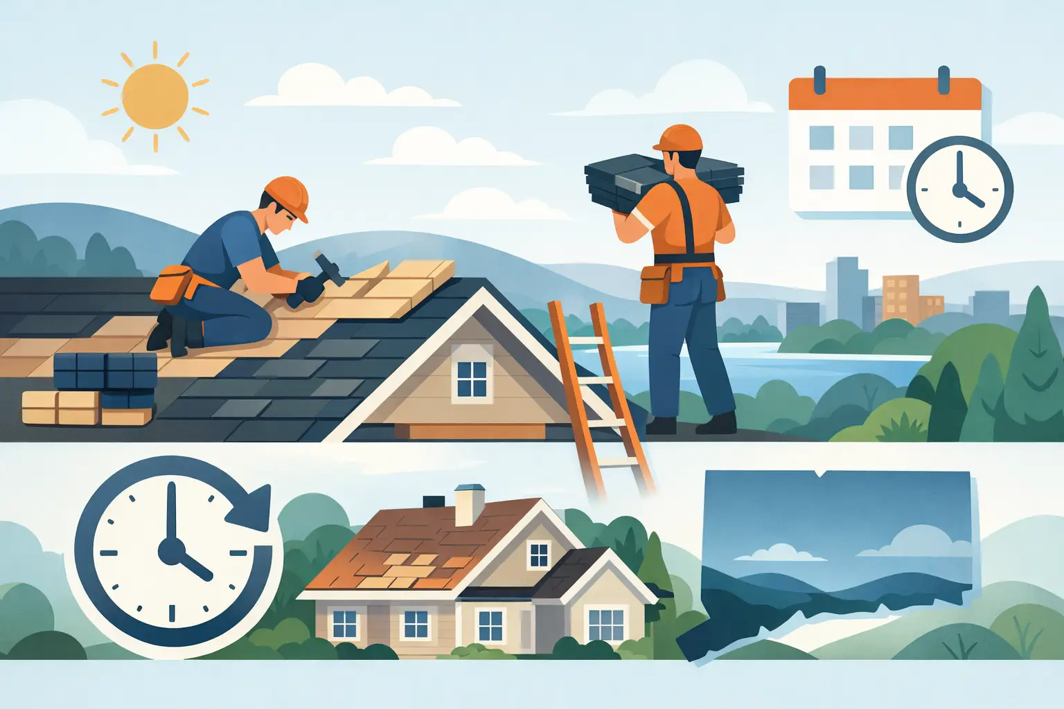 How Long Does Roof Replacement Take in CT?