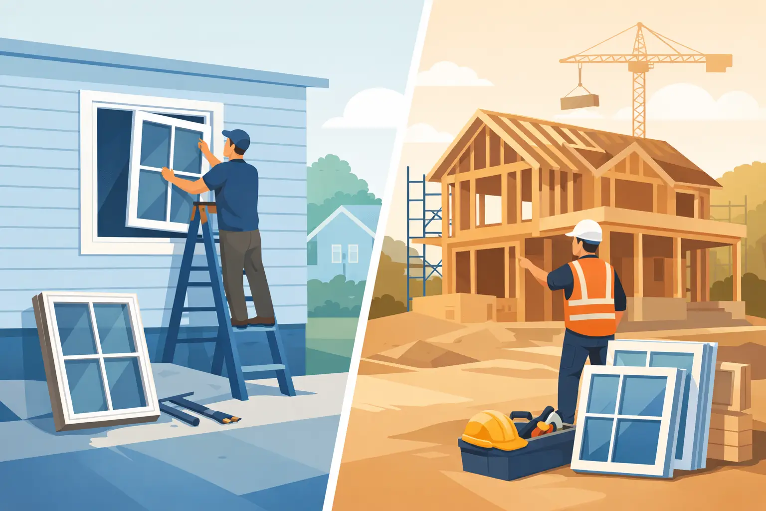 Replacement Windows vs New Construction Options