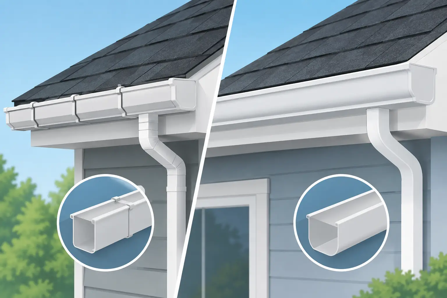 Sectional Gutters Versus Seamless Gutters